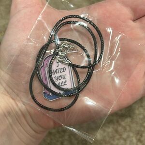 I hate you all necklace
